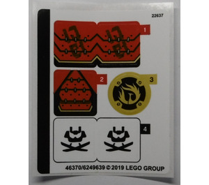 LEGO Sticker Sheet for Set 70665 (46370)