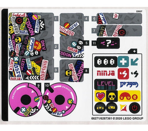 LEGO Sticker Sheet for Set 71710 (66271)