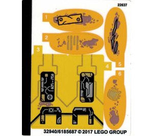 LEGO Sticker Sheet for Set 76080 (32940)