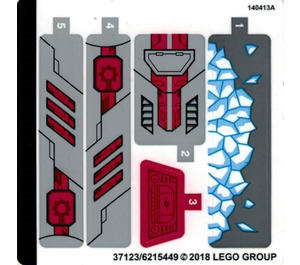 LEGO Sticker Sheet for Set 76098 (37123)