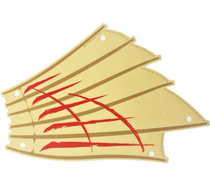 LEGO Tan Cloth Sail with Dark Tan and Red Lines (Right)