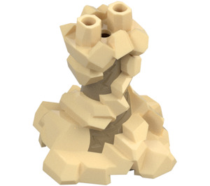 LEGO Lower Body with Swirling Rocks over Dark Tan Cone (28376)