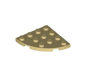 LEGO Tan Plate 4 x 4 Round Corner (30565)