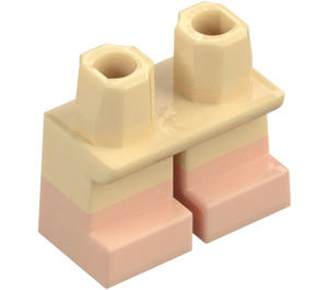 LEGO Tan Short Legs with Flesh Lower Legs (37679 / 41879)