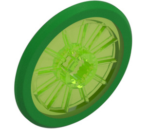 LEGO Wheel Ø21 x 2 with Bright Green Tire (24314)