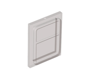 LEGO Transparent Brown Black Glass for Train Door with Lip on All Sides (35157)