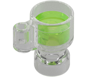 LEGO Transparent Cup with Transparent Bright Green Drink (68495)