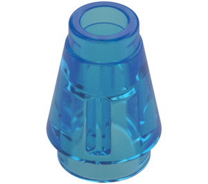 LEGO Transparent Dark Blue Cone 1 x 1 with Top Groove (28701 / 59900)