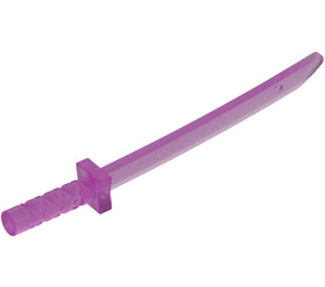 LEGO Transparent Dark Pink Sword with Square Guard and Capped Pommel (Shamshir) (21459)