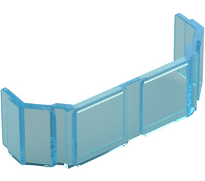 LEGO Transparent Light Blue Glass for Train Front 2 x 6 x 2 (17457 / 47490)