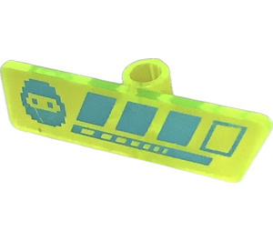 LEGO Gameplayer Label with Medium Azure Ninja Head and Health Bar