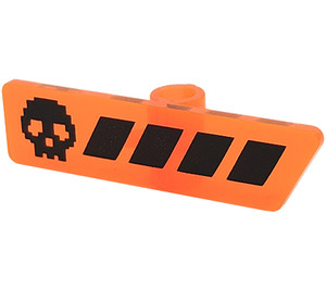 LEGO Gameplayer Label with Black Skull and Health Bar