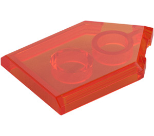 LEGO Transparent Neon Reddish Orange Tile 2 x 3 Pentagonal (22385 / 35341)