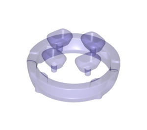 LEGO Transparent Purple Four Diamonds on Sprue (36451)