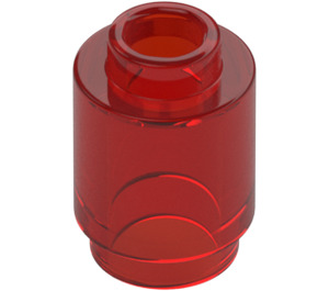 LEGO Transparent Red Brick 1 x 1 Round with Open Stud (3062 / 35390)