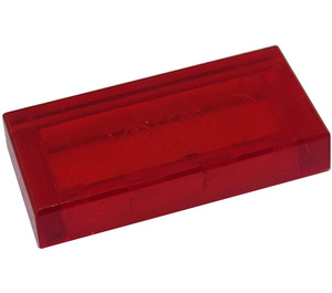 LEGO Transparent Red Tile 1 x 2 with Groove (3069 / 30070)