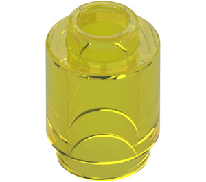 LEGO Transparent Yellow Brick 1 x 1 Round with Open Stud (3062 / 35390)