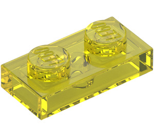 LEGO Transparent Yellow Plate 1 x 2 (3023 / 28653)