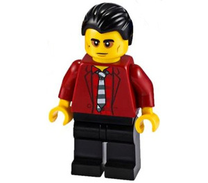 LEGO Vito with Black Short Combed Hair and Striped Tie Minifigure