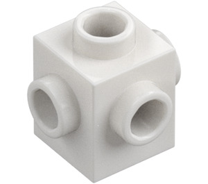 LEGO White Brick 1 x 1 with Studs on Four Sides (4733)