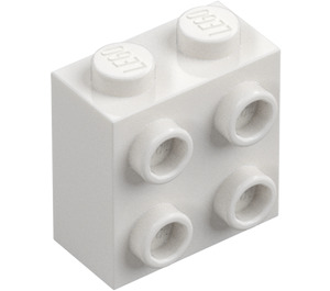 LEGO White Brick 1 x 2 x 1.6 with Studs on One Side (1939 / 22885)