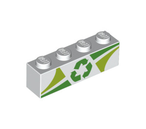 LEGO Brick 1 x 4 with Recycling Logo (3010 / 65871)