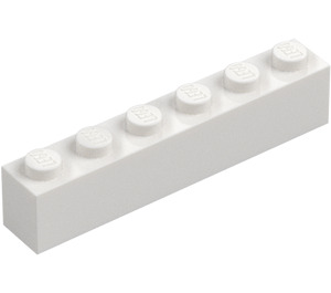 LEGO White Brick 1 x 6 (3009 / 30611)