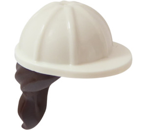 LEGO Construction Helmet with Dark Brown Hair (16178 / 29211)