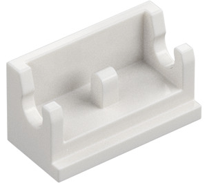 LEGO White Hinge 1 x 2 Base (3937)