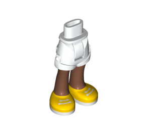 LEGO Hip with Rolled Up Shorts with Yellow shoes with Thick Hinge (35557)