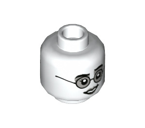 LEGO Moaning Myrtle with Gray Robe Minifigure Head (Recessed Solid Stud) (3626 / 67341)