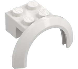 LEGO White Mudguard Brick 2 x 2 with Wheel Arch  (50745)