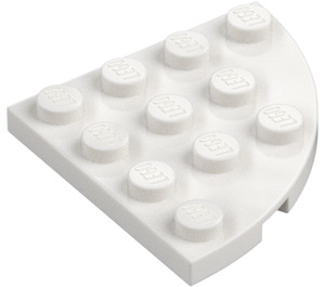 LEGO White Plate 4 x 4 Round Corner (30565)