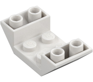 LEGO White Slope 2 x 4 (45°) Double Inverted with Open Center (4871)