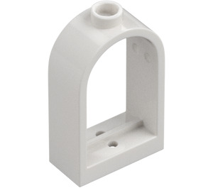 LEGO White Window Frame 1 x 2 x 2.7 with Rounded Top (30044)