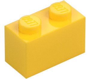 LEGO Yellow Brick 1 x 2 with Bottom Tube (3004 / 93792)