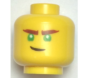 LEGO Yellow Digi Lloyd Head (Recessed Solid Stud) (3626)