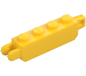 LEGO Yellow Hinge Brick 1 x 4 Locking Double (30387 / 54661)