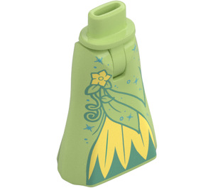 LEGO Friends Hip with Long Skirt with Leaves and Flower (Thin Hinge) (15875 / 73011)