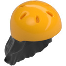 LEGO Hair with Bright Light Orange Sports Helmet (2137)