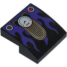 LEGO Slope 2 x 2 Curved with Speedometer and Purple Flames (15068 / 29133)