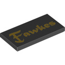 LEGO Tile 2 x 4 with „Fawkes“ Name of Dumbledores Phoenix (79186 / 87079)