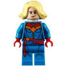 LEGO Captain Marvel with Yellow Mid-Length Hair  Minifigure