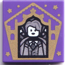 LEGO Tile 2 x 2 with Chocolate Frog Card Gilderoy Lockhart Pattern with Groove (3068)