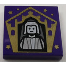 LEGO Tile 2 x 2 with Chocolate Frog Card Nicholas Flamel Pattern with Groove (3068)