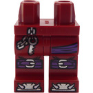 LEGO Hips and Legs with Dark Purple Wraps and Silver Toes (3815)