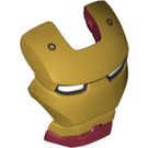 LEGO Iron Man Visor with Gold Face, White Eyes and Rivets (77255)