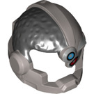 LEGO Cyborg Helmet with Black Hair and Azure Dot (34971 / 43863)