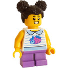 LEGO Girl with Striped Sweater with Lavender Legs Minifigure