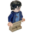 LEGO Harry Potter with Dark Blue Jacket and Dark Tan Legs with Dirt Stains (Lopsided Grin / Open Mouth Smile) Minifigure